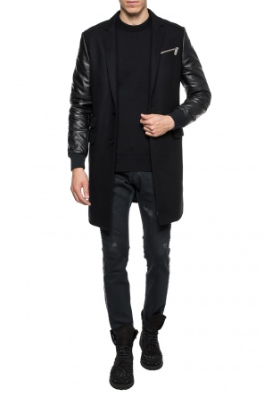 Płaszcz ze skórzanym rękawami, zdjęcie 2 Płaszcz ze skórzanym rękawami od Philipp Plein